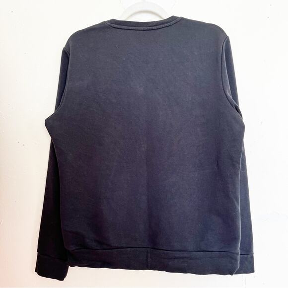 ADIDAS Women's Essentials Linear Sweatshirt, Black, L - Picture 6 of 9